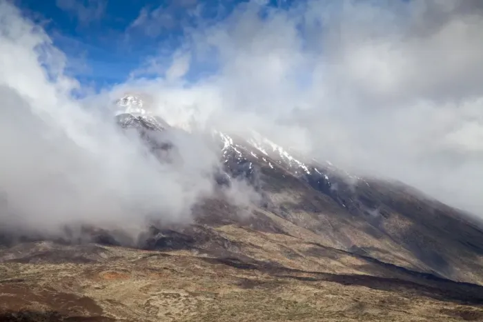 Framed Print : Teide volcano shrouded in clouds Framed Print : Teide volcano shrouded in clouds