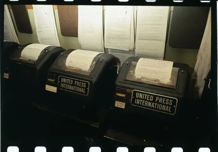 Framed Print : Teletype Machines Framed Print : Teletype Machines