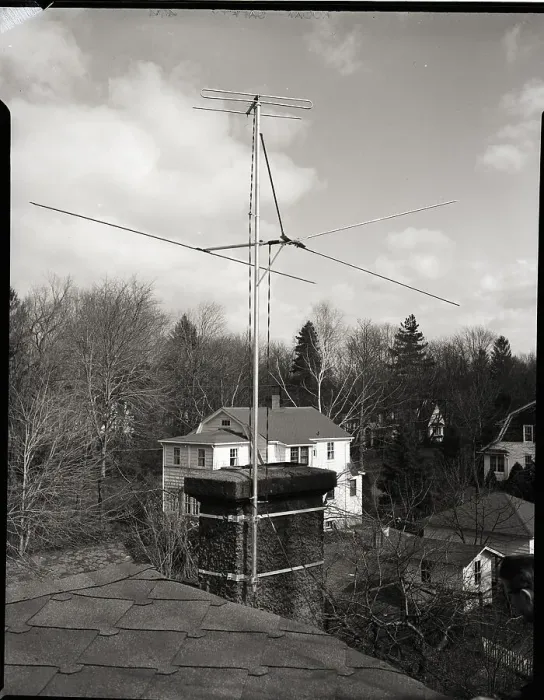 Framed Print : Television Antenna on Rooftop Framed Print : Television Antenna on Rooftop