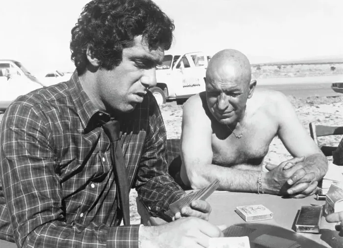 Framed Print : Telly Savalas and Elliott Gould Playing Cards Framed Print : Telly Savalas and Elliott Gould Playing Cards