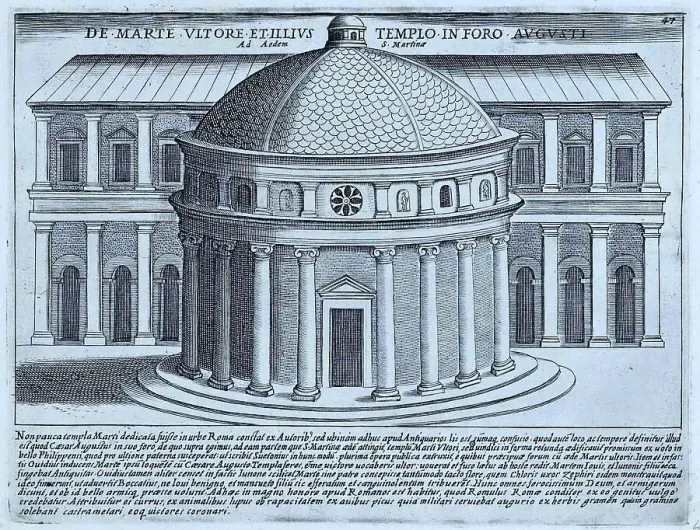 Framed Print : Tempio di Marte Ultore, While the title of this image indicates that it is the Temple of Mars Ultor in the Forum of Augustus, the ruins of this temple are well documented and bear little resemblance to the round temple depicted here, Historic Rome Framed Print : Tempio di Marte Ultore, While the title of this image indicates that it is the Temple of Mars Ultor in the Forum of Augustus, the ruins of this temple are well documented and bear little resemblance to the round temple depicted here, Historic Rome