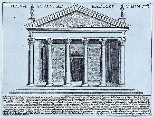 Tempio di Silvano, The Temple of Silvanus at the foot of the Viminal Hill. There were at least two temples dedicated to Silvanus, on the Aventine Hill and on the Viminal Hill
