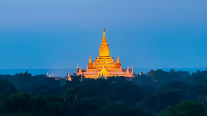 Framed Print : Temple in bagan myanmar
