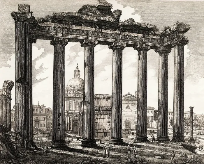 Framed Print : Temple of Concord by Rosini Framed Print : Temple of Concord by Rosini