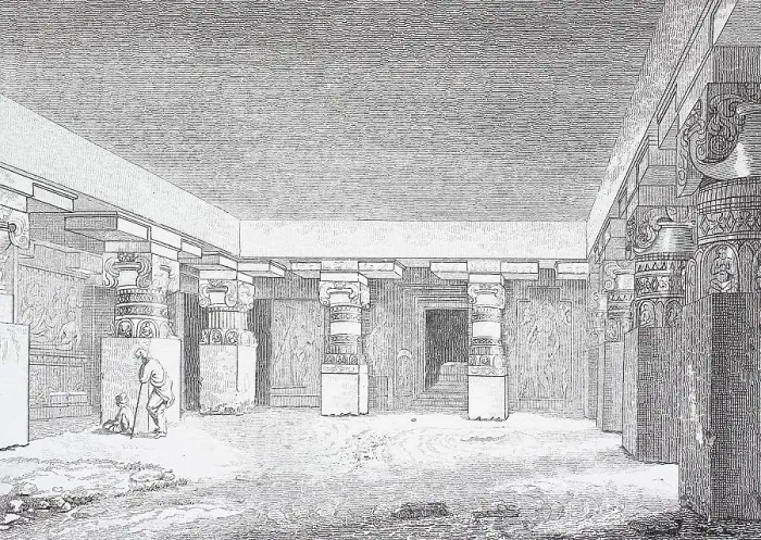 Framed Print : The Temple of Ellora, Dumar Layna, India, Historical, digitally restored reproduction of a 19th century original Framed Print : The Temple of Ellora, Dumar Layna, India, Historical, digitally restored reproduction of a 19th century original