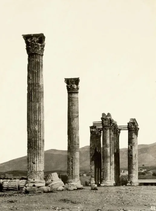 Framed Print : Temple of Jupiter, Athens, c. 1880, Greece, Historical, digitally restored reproduction from a 19th century original Framed Print : Temple of Jupiter, Athens, c. 1880, Greece, Historical, digitally restored reproduction from a 19th century original