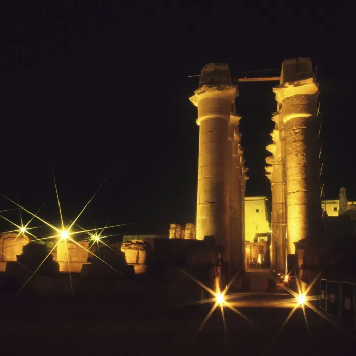 Framed Print : Temple of Luxor Hypostyle Hall at night, Luxor Framed Print : Temple of Luxor Hypostyle Hall at night, Luxor