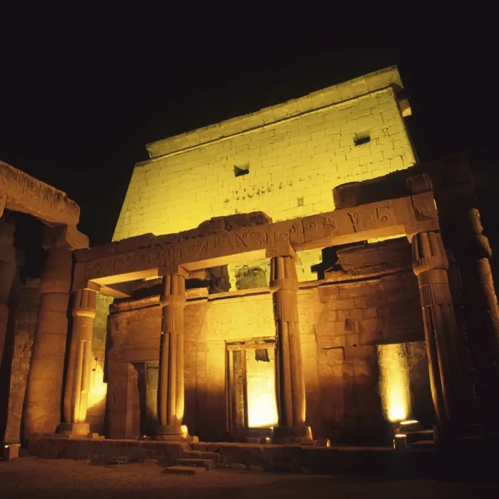 Framed Print : Temple of Luxor illuminated at night, Luxor, Egypt