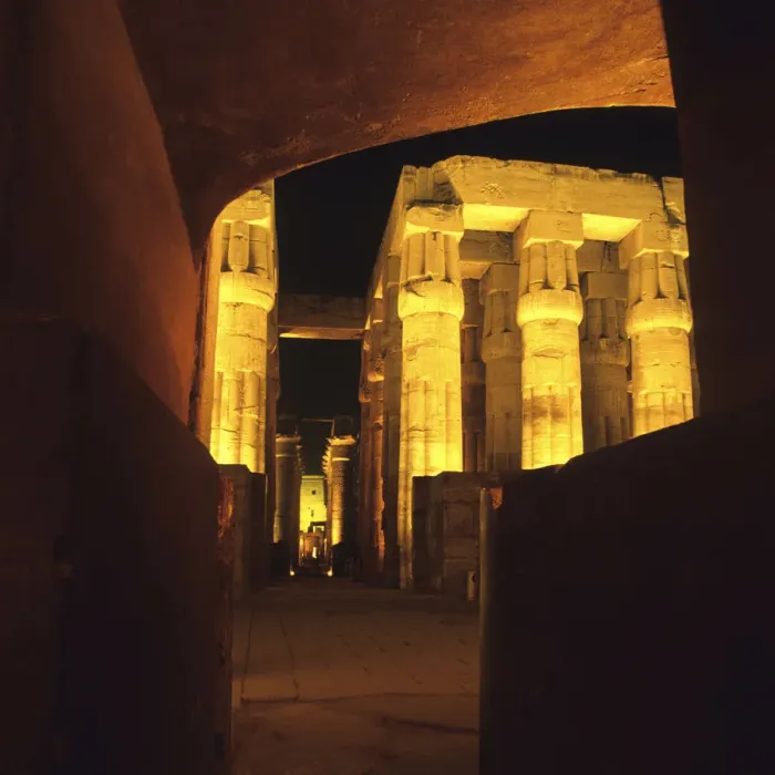 Framed Print : Temple of Luxor Illuminated at Night-Luxor, Egypt Framed Print : Temple of Luxor Illuminated at Night-Luxor, Egypt