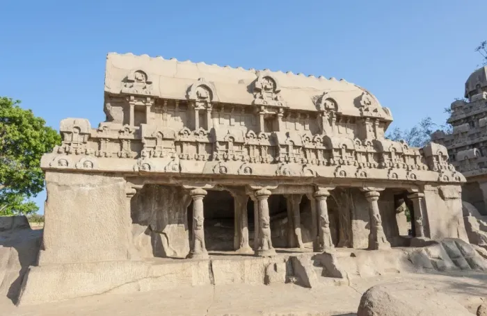 Framed Print : Temple, Pancha Rathas, Mahabalipuram, Tamil Nadu, Kanchipuram, India