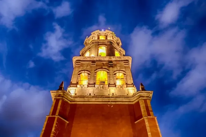 Framed Print : Templo San Francisco ( San Francisco Temple ) at dawn - Queretaro, Mexico