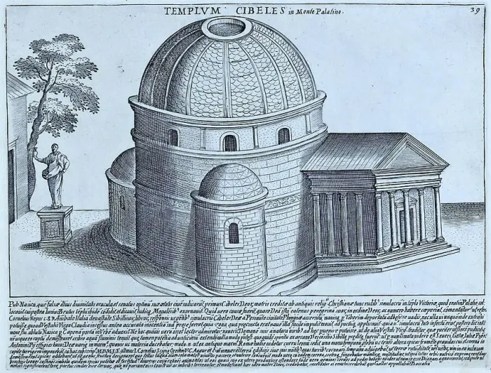 Framed Print : Templum Cibeles In Monte Palatino, The image shows the Temple of Cybele, located on the Palatine Hill. Also called the Temple of the Magna Mater, it was Rome's first and most important temple to the Great Mother, whose Greek name was Cybele Framed Print : Templum Cibeles In Monte Palatino, The image shows the Temple of Cybele, located on the Palatine Hill. Also called the Temple of the Magna Mater, it was Rome's first and most important temple to the Great Mother, whose Greek name was Cybele