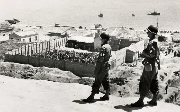 Framed Print : Temporary Prison Camp In Sicily Framed Print : Temporary Prison Camp In Sicily