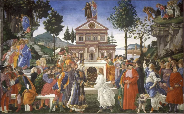 Framed Print : The Temptation of Christ, 1481-1482. Found in the collection of the The Sistine Chapel, Vatican Framed Print : The Temptation of Christ, 1481-1482. Found in the collection of the The Sistine Chapel, Vatican