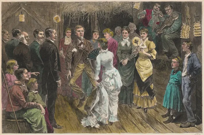 Framed Print : Tenants During Boarding House Get Together Framed Print : Tenants During Boarding House Get Together