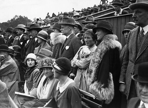Tennis Crowd. June 1925: A crowd watch the Lawn Tennis Championships at Wimbledon