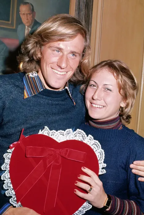 Framed Print : Tennis Favorite Bjorn Borg with Fiancee Framed Print : Tennis Favorite Bjorn Borg with Fiancee