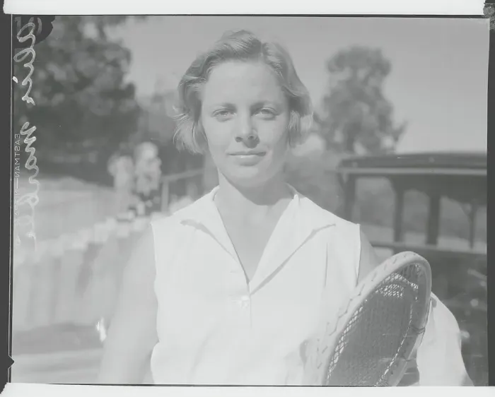 Framed Print : Tennis Player Alice Marble with Tennis Racquet Framed Print : Tennis Player Alice Marble with Tennis Racquet