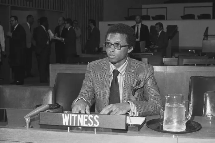 Framed Print : Tennis Player Arthur Ashe Testifying on Apartheid