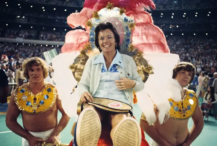 Framed Print : Tennis Player Billie Jean King Being Carried on Palanquin Framed Print : Tennis Player Billie Jean King Being Carried on Palanquin