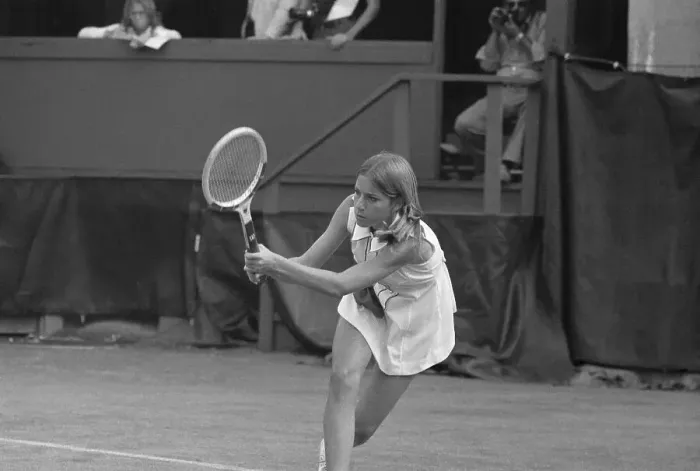 Framed Print : Tennis Player Evert in US Open Framed Print : Tennis Player Evert in US Open