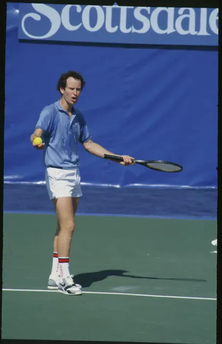 Framed Print : Tennis Player John McEnroe in Action Framed Print : Tennis Player John McEnroe in Action