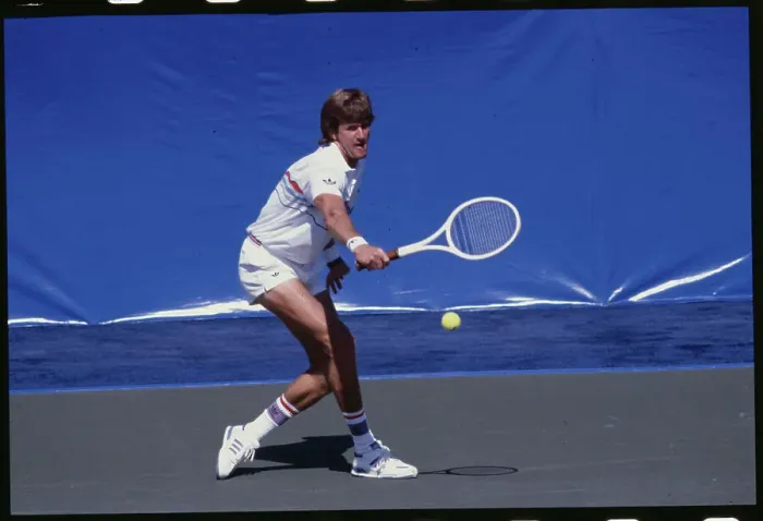 Framed Print : Tennis Player Kevin Curren in Court Action Framed Print : Tennis Player Kevin Curren in Court Action