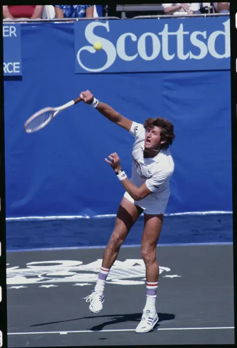 Framed Print : Tennis Player Kevin Curren in Court Action