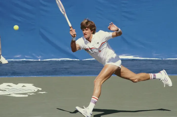Framed Print : Tennis Player Kevin Curren in Court Action Framed Print : Tennis Player Kevin Curren in Court Action
