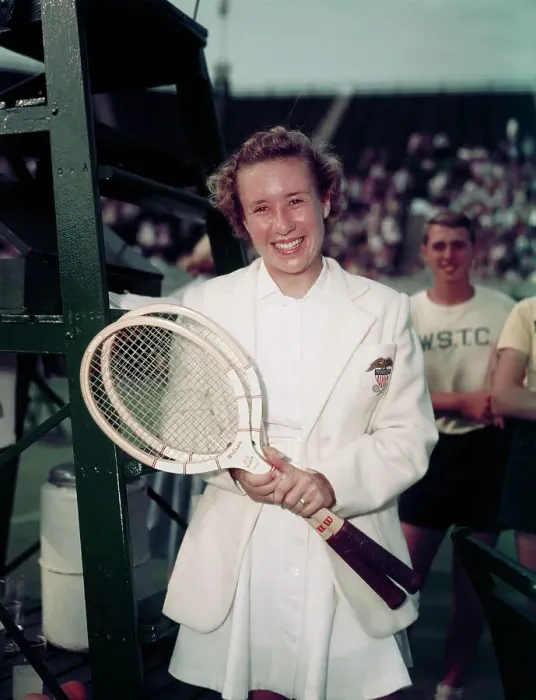 Framed Print : Tennis Player Maureen Connolly Posing After Winning Competition Framed Print : Tennis Player Maureen Connolly Posing After Winning Competition