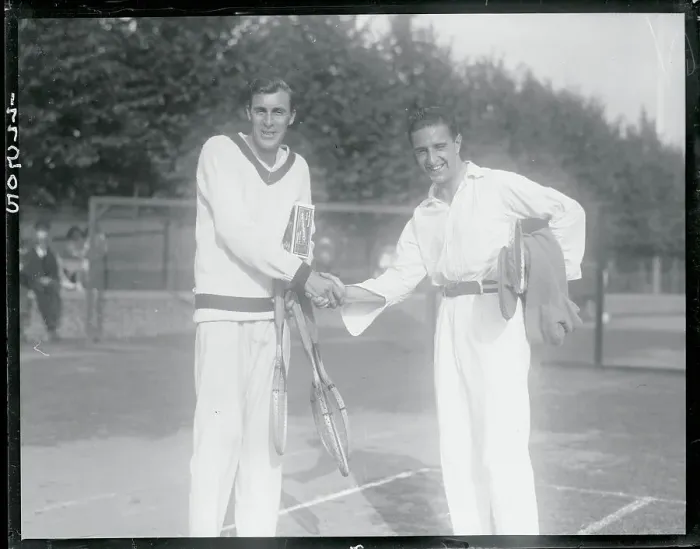Framed Print : Tennis Players Shake Hands Framed Print : Tennis Players Shake Hands