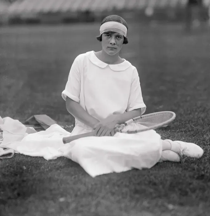 Framed Print : Tennis Professional Joan Frey Posing on Lawn Framed Print : Tennis Professional Joan Frey Posing on Lawn