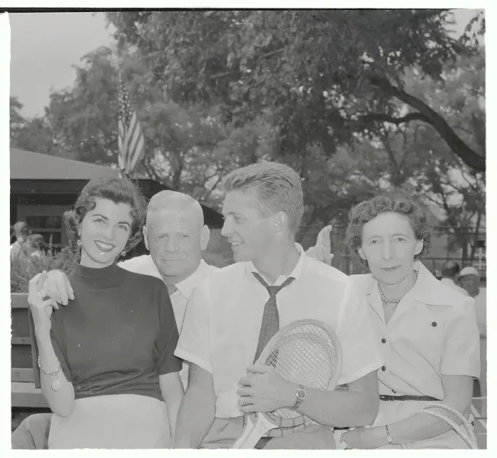 Framed Print : Tennis Star Tony Trabert Posing with His Family Framed Print : Tennis Star Tony Trabert Posing with His Family