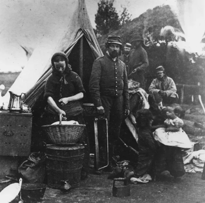 Framed Print : Tent Life. Tent life of the 31st PA regiment during the US civil war, circa 1863 Framed Print : Tent Life. Tent life of the 31st PA regiment during the US civil war, circa 1863
