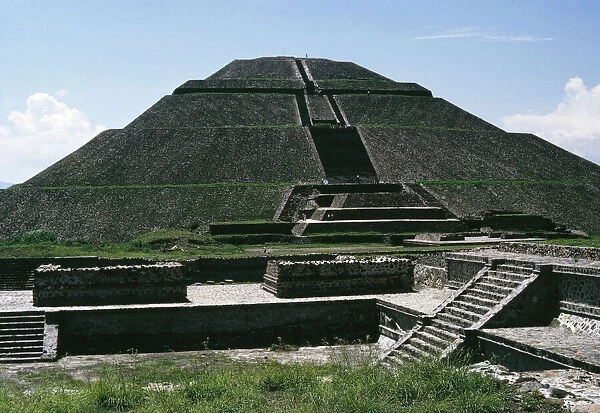 Teotihuacan. The Pyramid of the Sun at the ancient archaeological site
