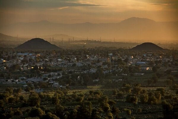 Teotihuacan Mexico (pyramids in the background)