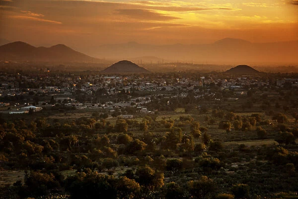 Teotihuacan Mexico (pyramids in the background)