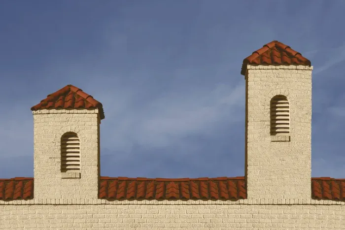 Framed Print : Terra-Cotta Tiled Towers Framed Print : Terra-Cotta Tiled Towers