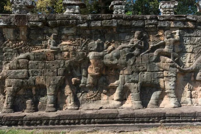 Framed Print : Terrace of the Elephants, Angkor Thom, Siem Reap, Cambodia