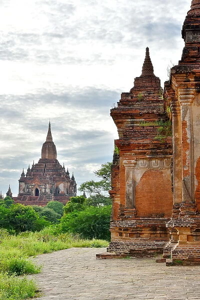 terracotta Temple, Bagan, unesco ruins Myanmar. Asia