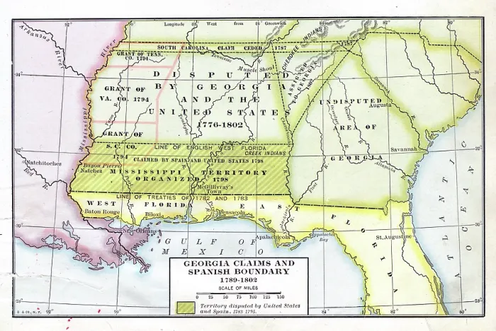 Framed Print : Territorial Claims Of Georgia, Spain, & The US Framed Print : Territorial Claims Of Georgia, Spain, & The US