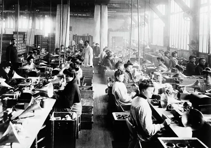 Framed Print : Test Department Of Grammaphone Factory Framed Print : Test Department Of Grammaphone Factory