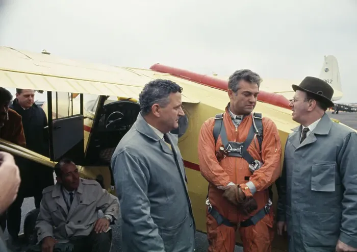 Framed Print : Test Pilot Tommy Walker With Stinson Plane