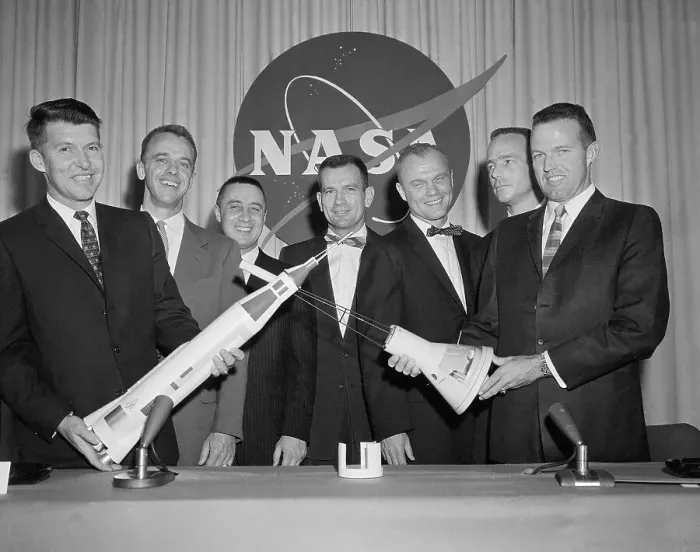 Framed Print : Test Pilots Chosen as First Astronauts Framed Print : Test Pilots Chosen as First Astronauts