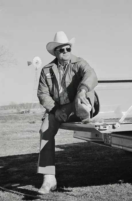 Framed Print : Texan Sitting on Truck Tailgate Framed Print : Texan Sitting on Truck Tailgate