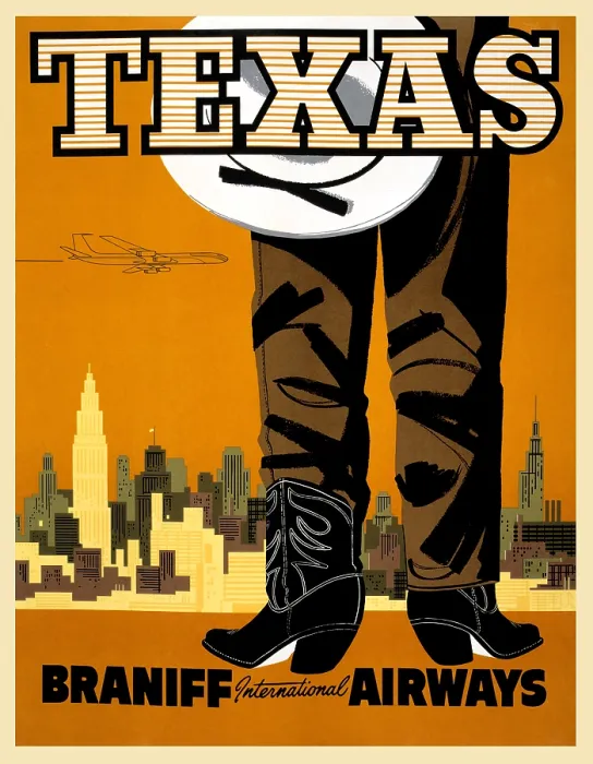 Framed Print : Texas. Braniff International Airways Framed Print : Texas. Braniff International Airways