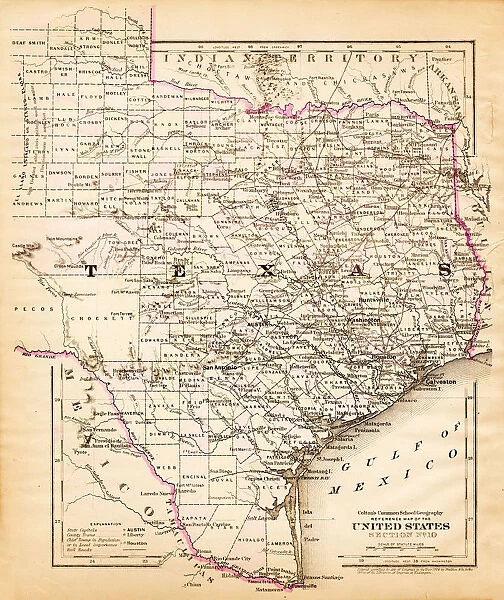 Texas map 1881