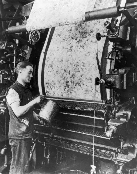 Framed Print : Textile Factory