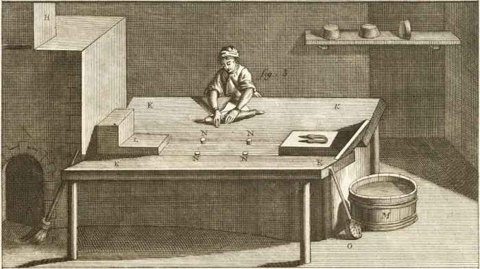 Framed Print : Textile manufacture Framed Print : Textile manufacture