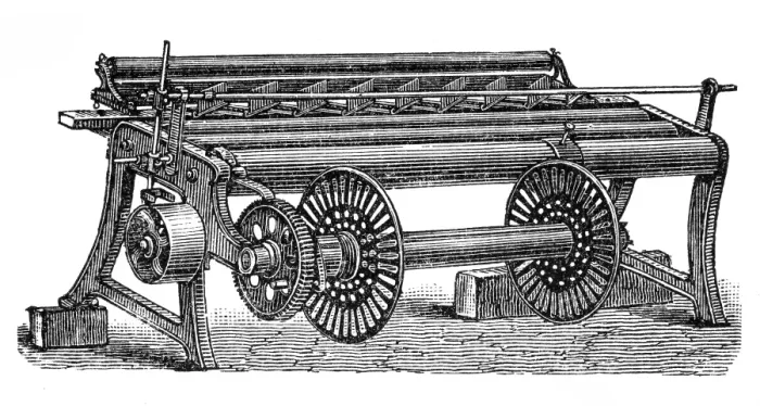 Framed Print : Textile manufacture machines Framed Print : Textile manufacture machines